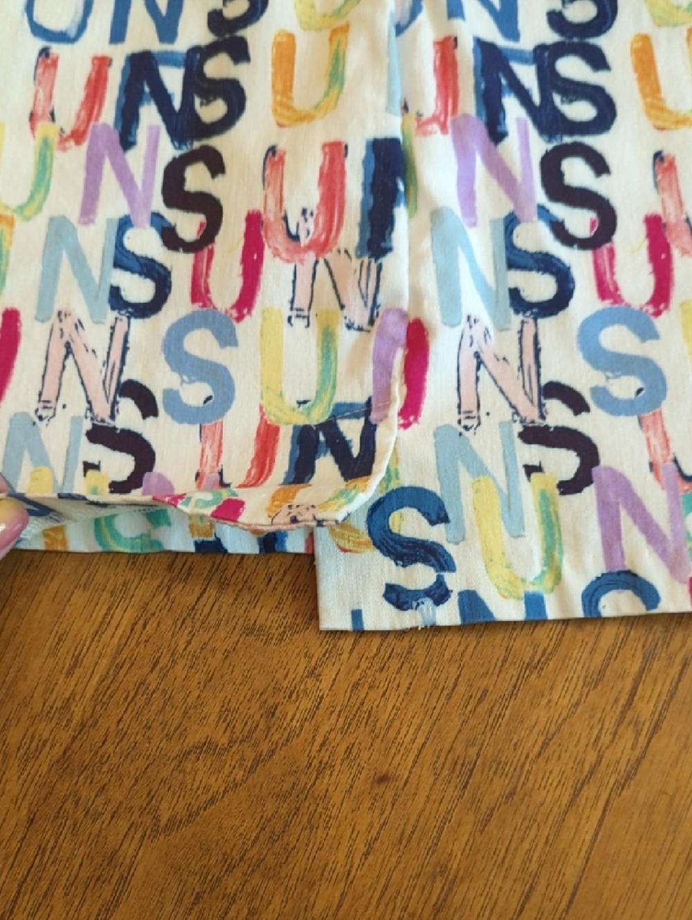 Colorful SUN Print White Skort Summer Vibes - Picture 7 of 7